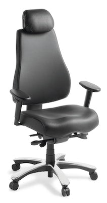 Control Chair 24/7 Black Leather