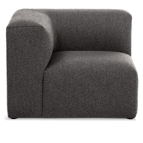 District corner sofa in ovis steel fabric