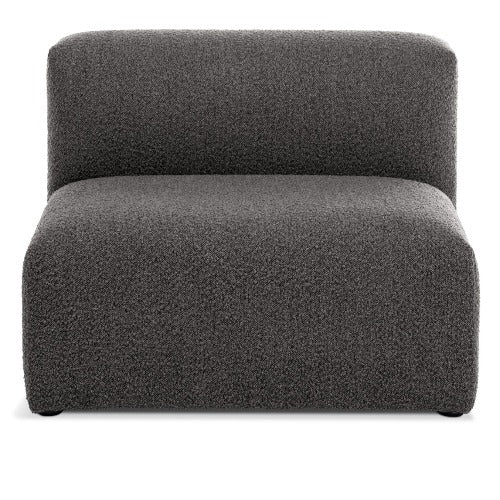 District single sofa in ovis steel fabric