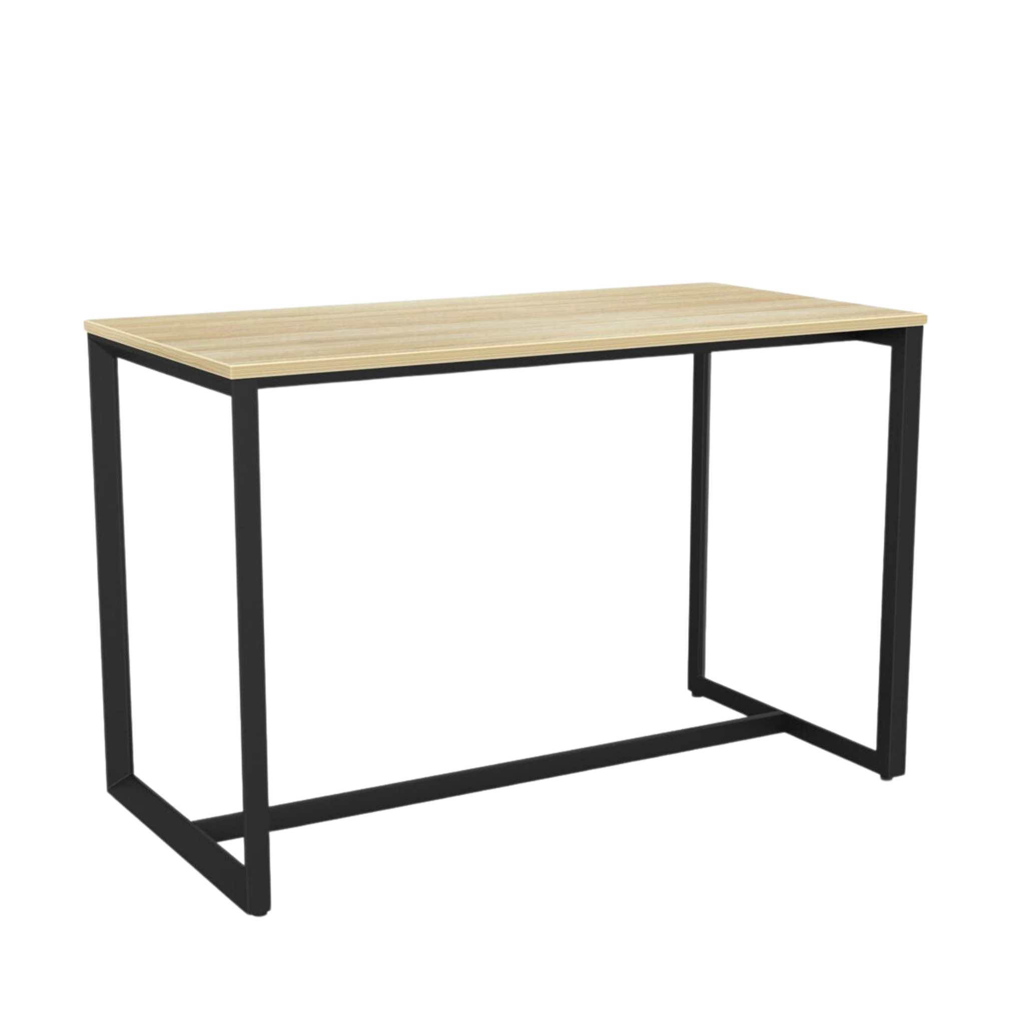 Anvil Bar Leaner with black frame and atlantic oak top