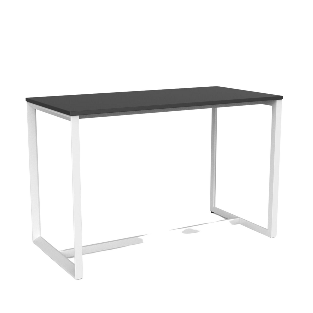 Anvil Bar Leaner with white frame and black top