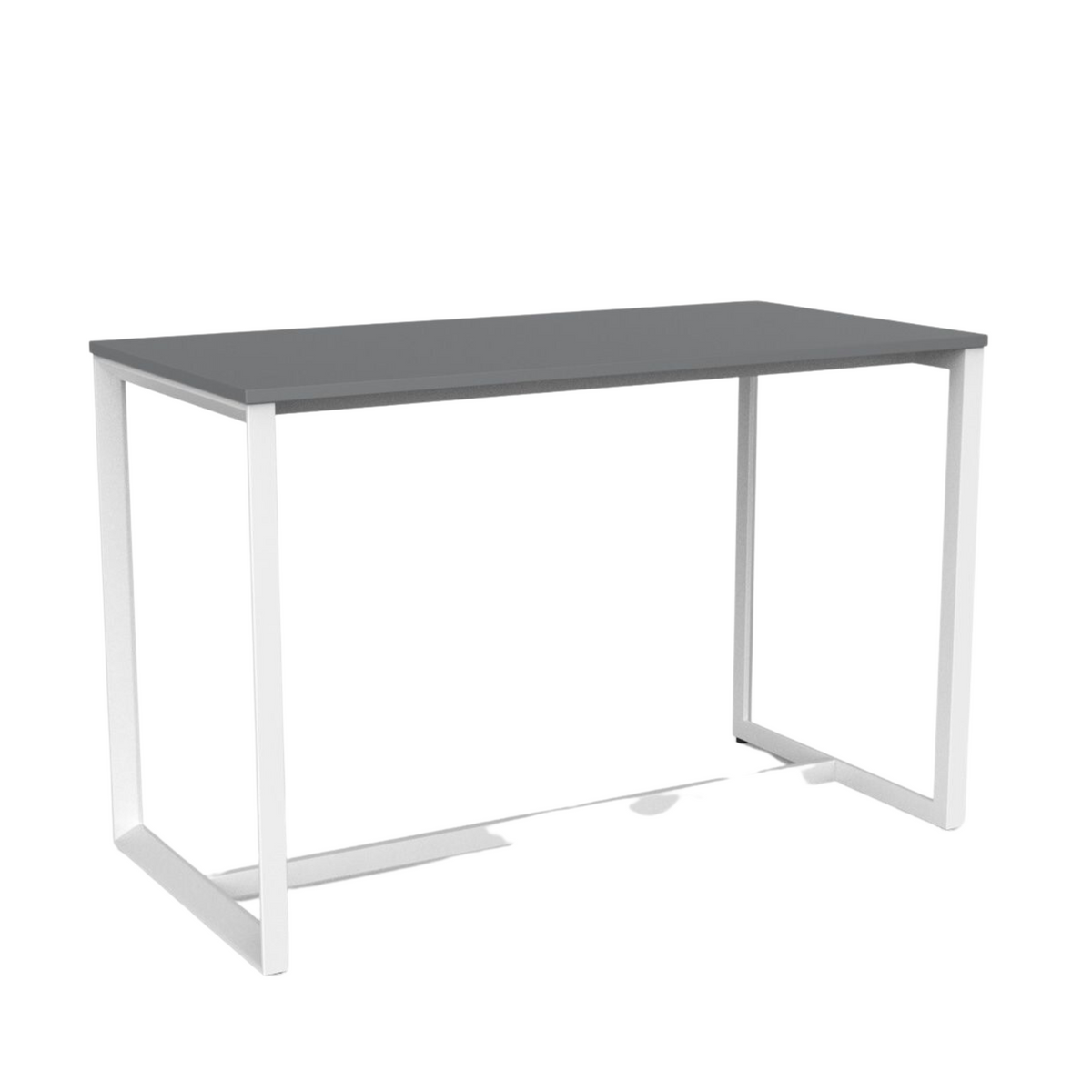 Anvil Bar Leaner with white frame and silver top