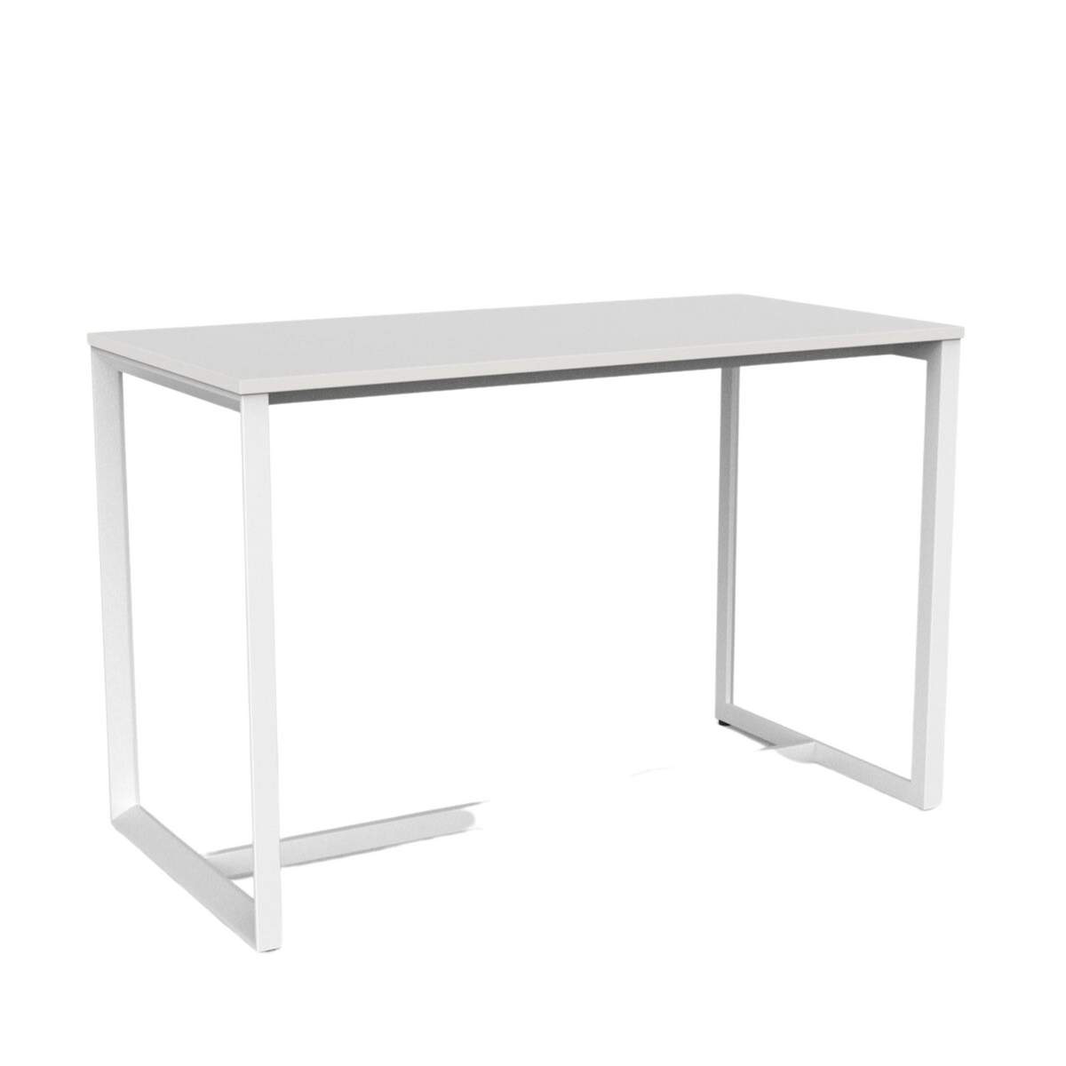 Anvil Bar Leaner with white frame and white top