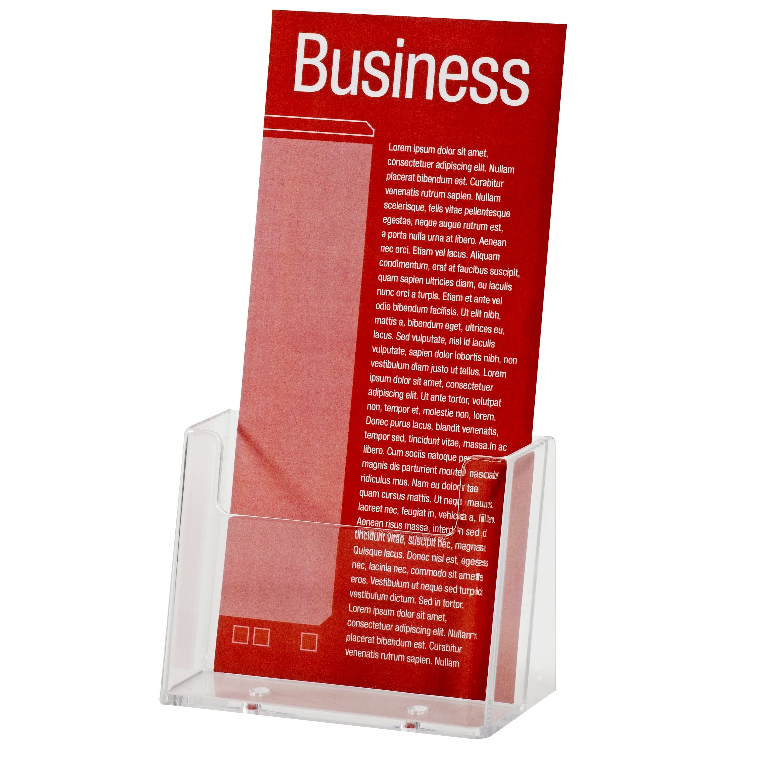 DL size brochure holder, single tier, free-standing.
