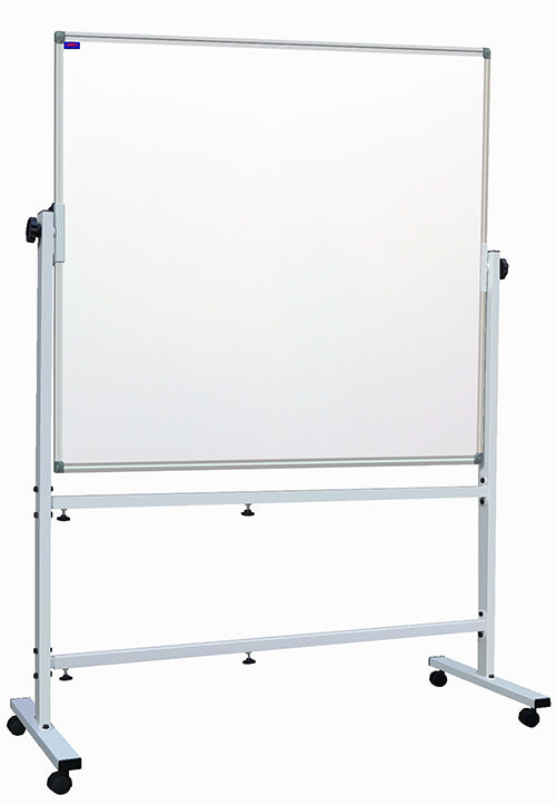 Mobile pivoting whiteboard, double-sided, side view