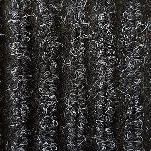 Close-up image of the black rib pattern of polyester pile from the Trooper Mat.