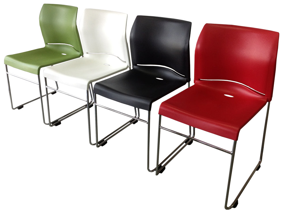 4 Envy chairs linked using the attached links on bottom of skid base