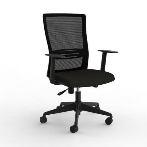 Black Blade mesh back office chair with arms
