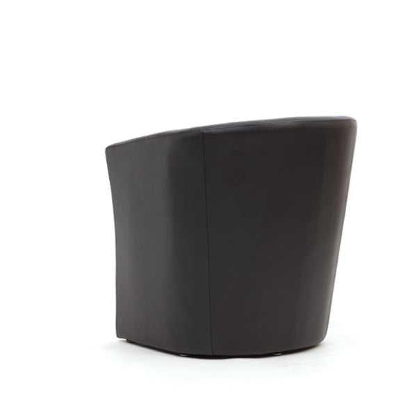 single seater vortex tub seat in black pu rear facing