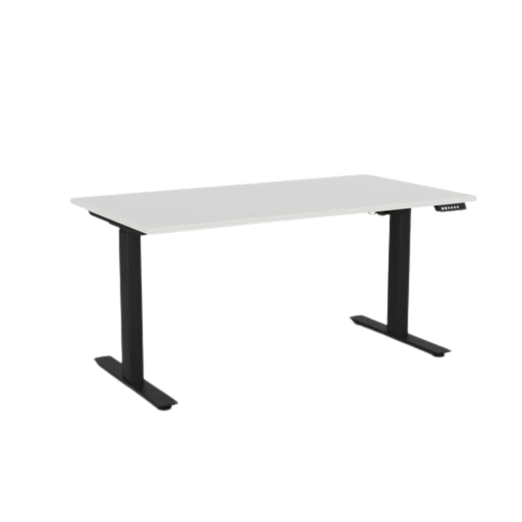 Agile 2 electric sit to stand desk with black frame and white top
