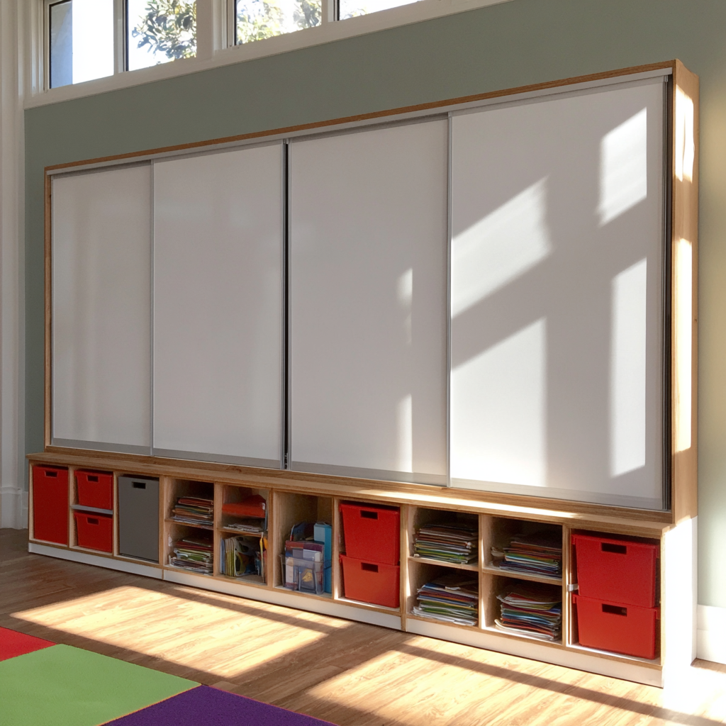 Classroom Whiteboard and Storage Unit