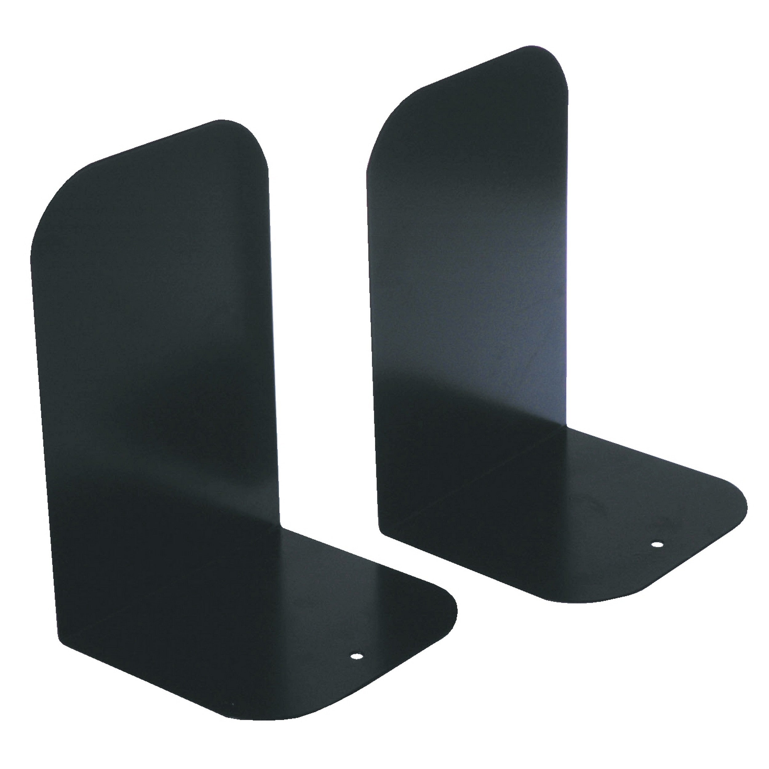 A pair of black metal bookends