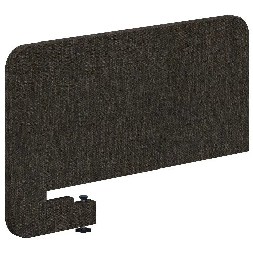 Pinnable anthracite screen for side of desk