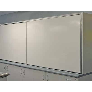 Sliding whiteboards in a cabinet