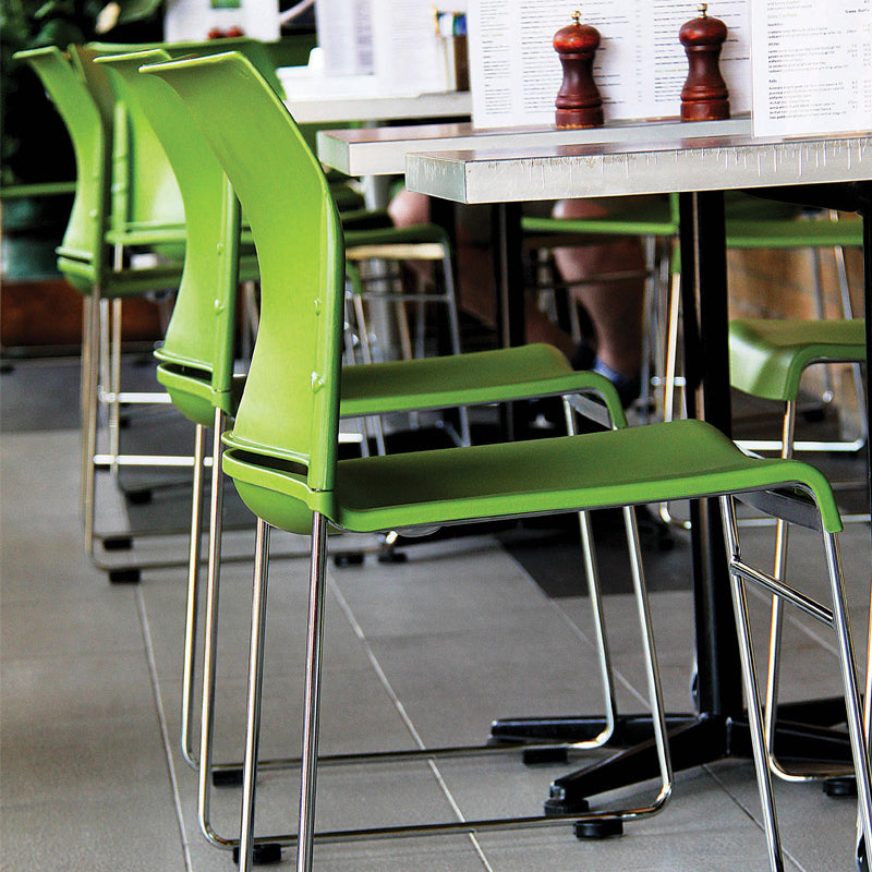 Green Envy chairs in a cafe setting