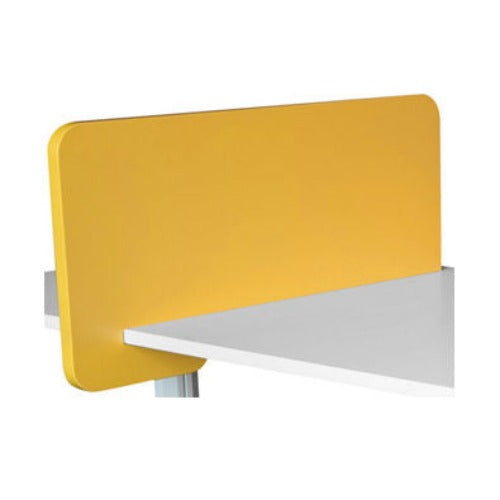 Pinnable yellow screen for side of desk
