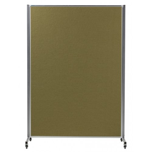 Large mobile pinboard in aluminium frame with steel legs and castors